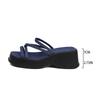 Muffin platform slippers women's summer new European and American foreign trade thin belt medium heel casual women's Roman sandals