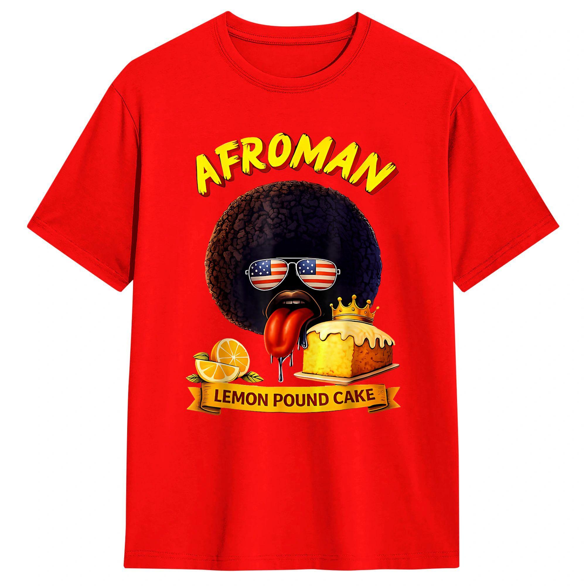 

2026 AfroUnisex Lemon Pound Cake TShirt Summer 100 Cotton TShirts For Unisex Casual Tshirt Short Sleeve Vintage Tees S