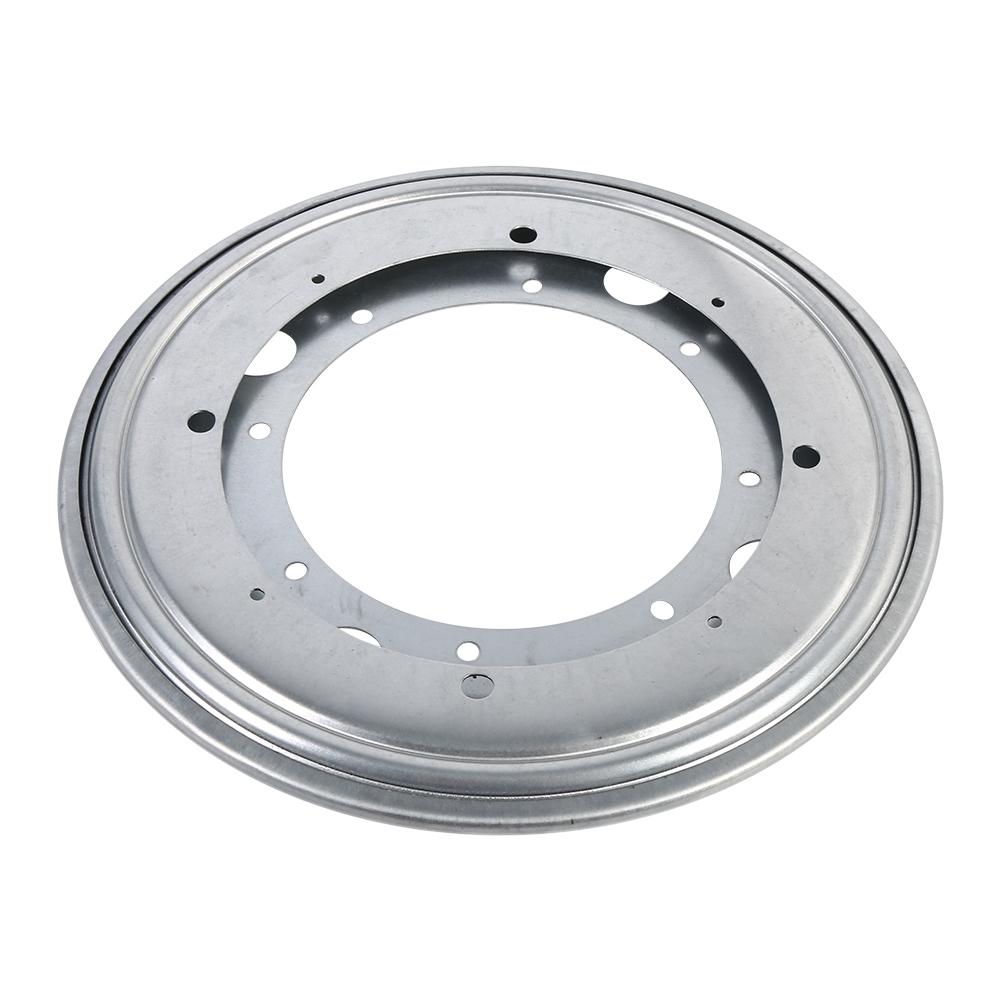 Heavy Duty Round Galvanized Lazy Susan Turntable Bearing Rotating Swivel Plate (9" Silver)
