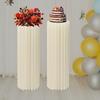 2-Pack Foldable Cardboard Centerpiece Stand, Cylinder Flower Display Column, DIY Wedding Party Decor, Reusable Plant Holder