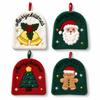 Coral Fleece Christmas Hand Towels Quick-drying Cleaning Dishcloths  Xmas Decor
