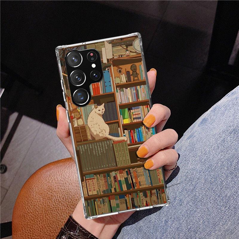 Bücher lesen Illustration Lesen Handyhülle für Samsung Galaxy S26 S25 Edge S23 S24 Ultra S22 Plus S21 S20 FE Einzigartige Hülle Weich C