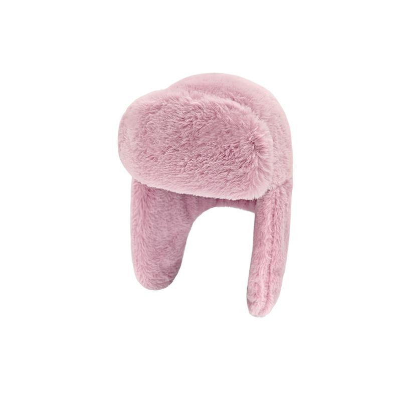 Winter New Style, Cotton Hat, Outdoor Cycling Warm Hat, Windproof and Cold Proof, Thickened, Rabbit Hair, Ear Protection, Plush Hat