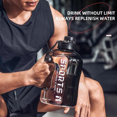 1700ml Large-capacity Ton Barrel Sports Fitness Male And Female Students Portable Plastic Space Pot Belly Water Cup Kettle