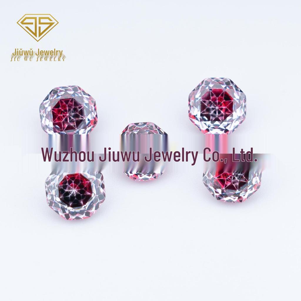 4-8mm Gradient Rose-Cut Two-Tone Soft Core Zircon Millennium Rose