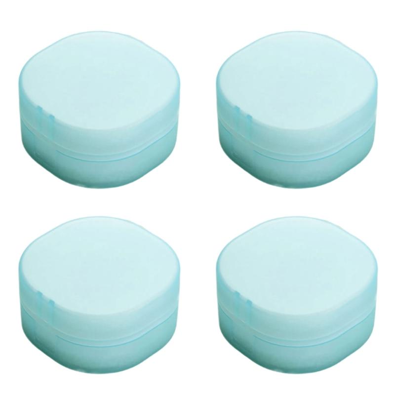 Compact Plastic Makeup Cotton Storage Box Square Design Clear Container Dustproof Lid For Small Spaces Travel