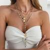 Ingemark 6Pcs/Set Boho Colorful Crystal Imitation Pearl Choker Necklace Women Sexy Long Y-shape Pendant Necklace Jewelry Gifts