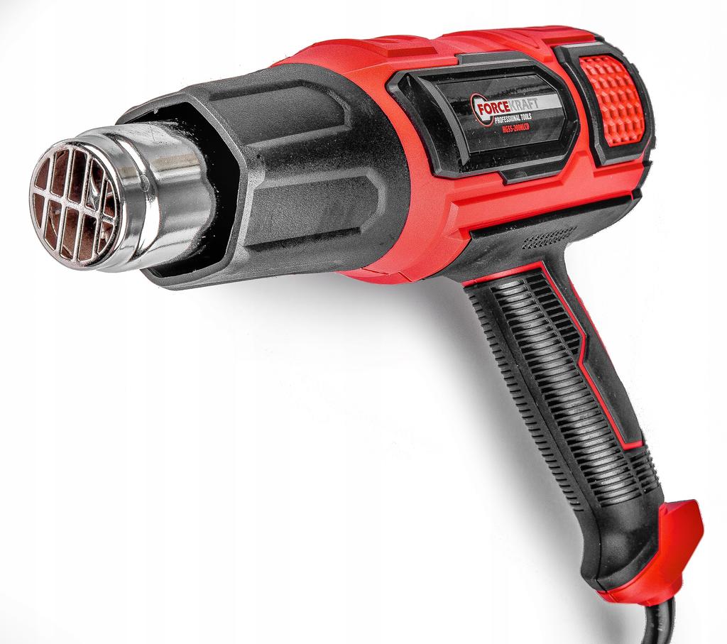 Electric Heat Gun for Wood Paints 4 Nozzles 2 Speeds 2000W LCD Forcekraft