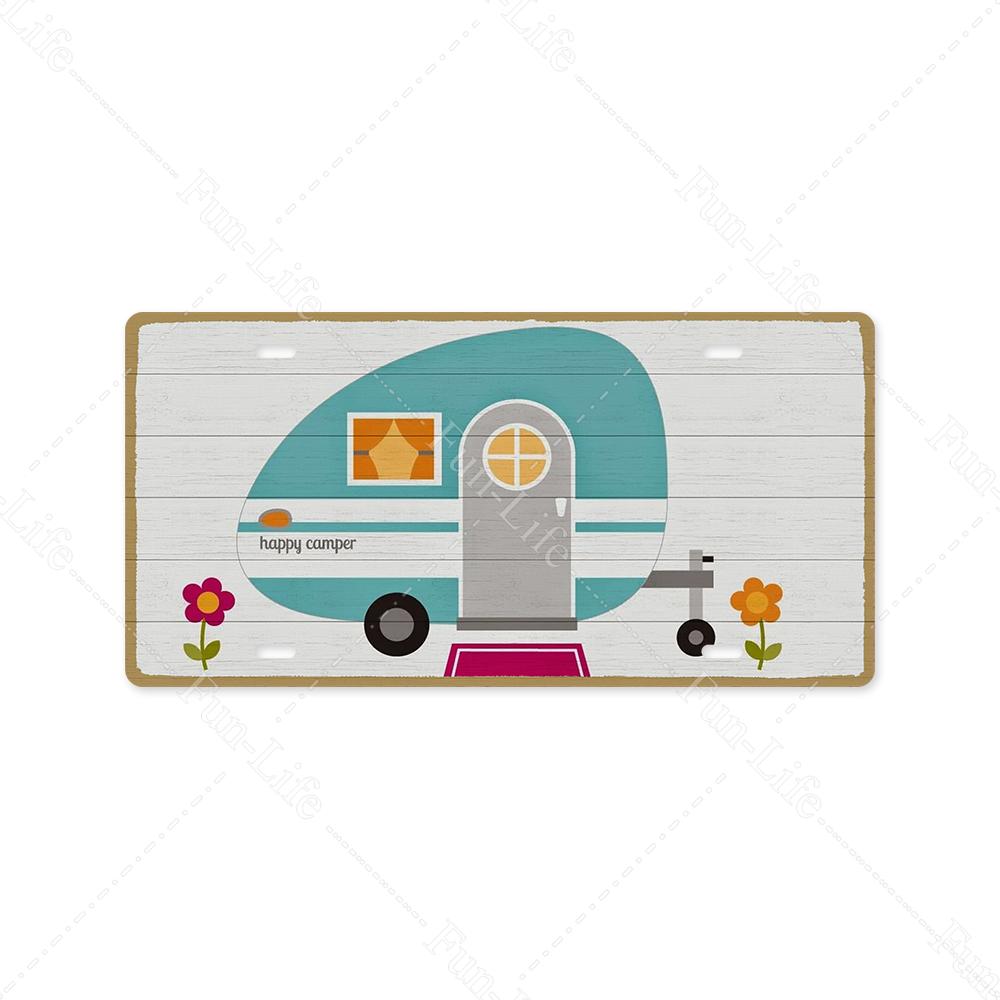 Camping Metal Sign Plate Plaque Vintage Tin Sign Decor for Camping/Cars/Tent/Cookout/Camping Supplies/Home Wall Decor