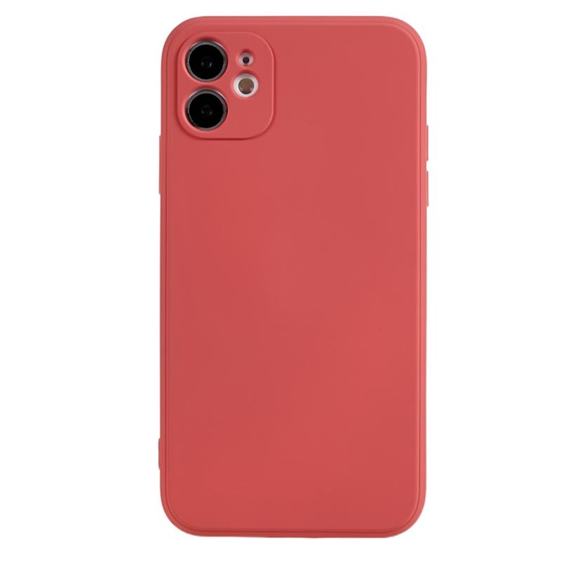 For iPhone 11 Soft TPU Rubberized Cover Fiber Lining Cushion Anti-Scratch Phone Case
