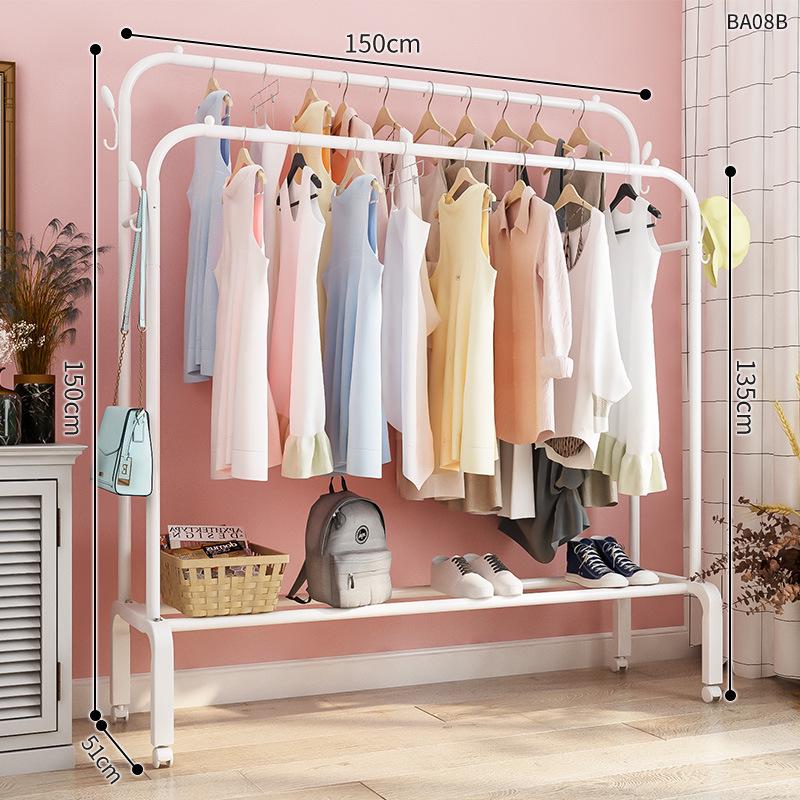 Multi-Functional Clothes Rack: Standing Drying & Coat Hanger for Bedroom, Dorm, or Balcony.