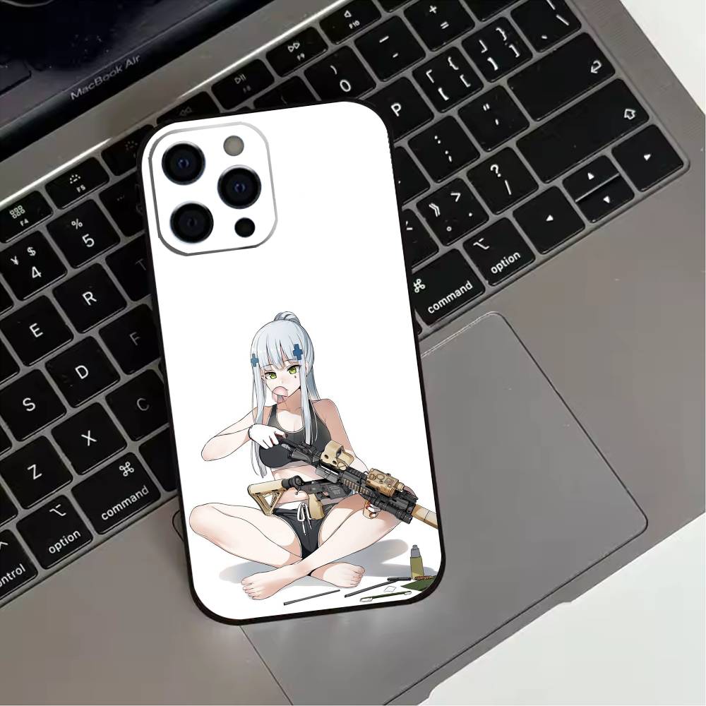 

Guns HK-416 Phone Case For iPhone 17,16,15,14,13,12,11 Plus,Pro Max,XS,Soft Silicone Black Cover iPhone15promax