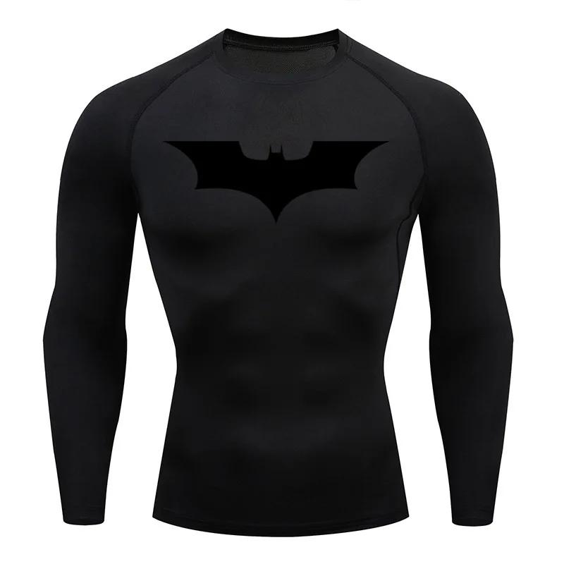 Top Long Sleeve Sports Shirt Running Men T-shirt Fitness Short T-shirt WorkOut Gym Tights Muscle Shirt Compression MMA Clothing