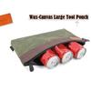 Spacious 12x1x8 Inch Waxed Canvas Tool Pouch with 30% Extra Capacity Secures Full Size Tools Heavy Duty Construction