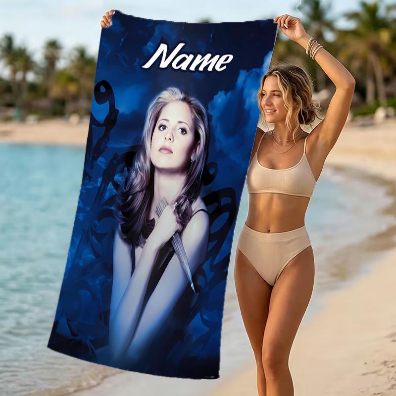 Customizable personalized beach towels Buffy the Vampire Slayer themed designs.Suitable for the beach, yoga, sports;ideal as beach accessories