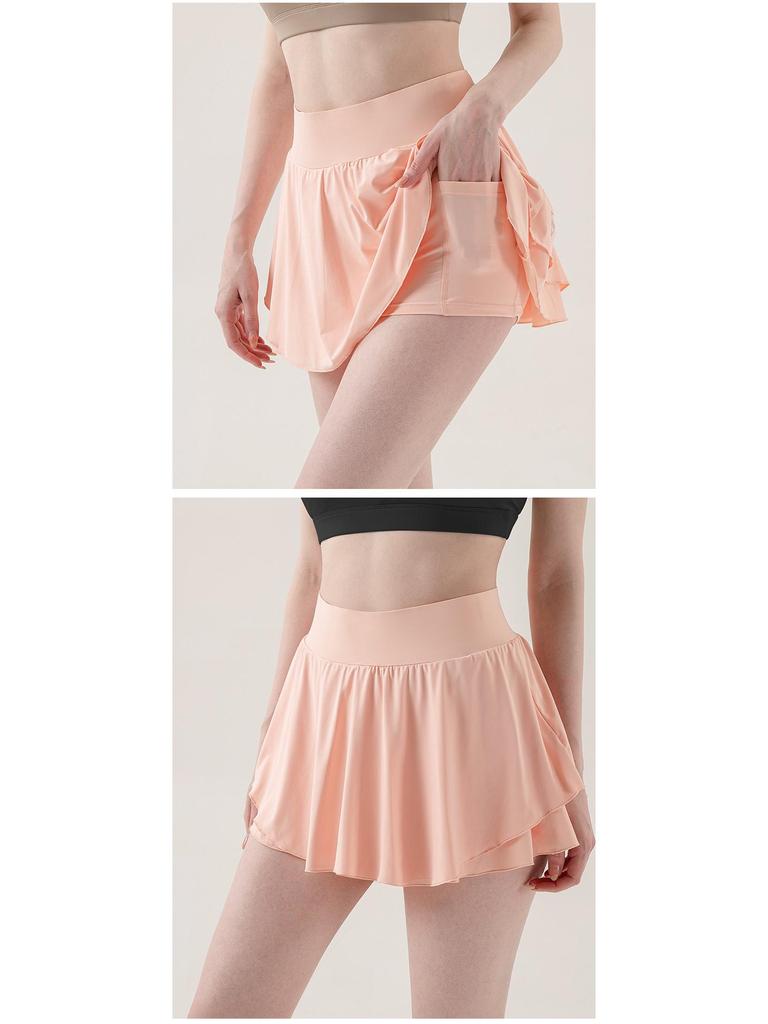 Damen Schnelltrocknender Sportrock: Anti-Exposition Tennis-, Badminton-, Lauf-, Yoga-Skort