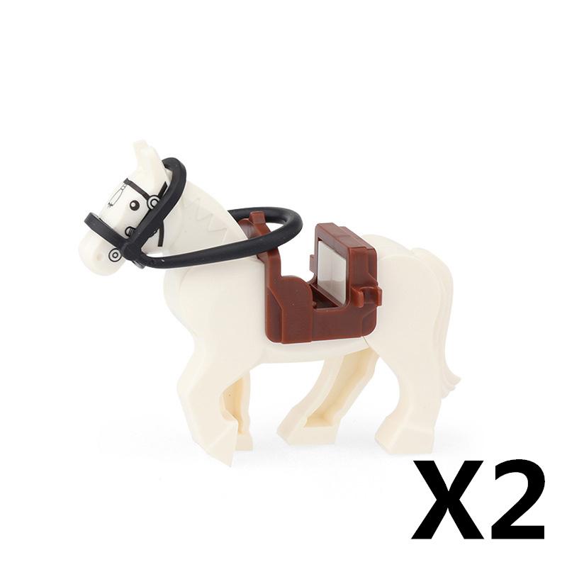 Medieval Castle Knight Building Block African Animal Elephant Tiger Camel Deer Bear Dragon Horse soldier Sheep Boar MOC Toy Gift