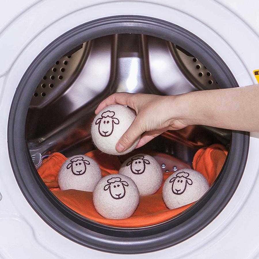 3pcs Convenient Wool Dry Balls - Natural fabric softener, reusable, reduces wrinkles and saves drying time.