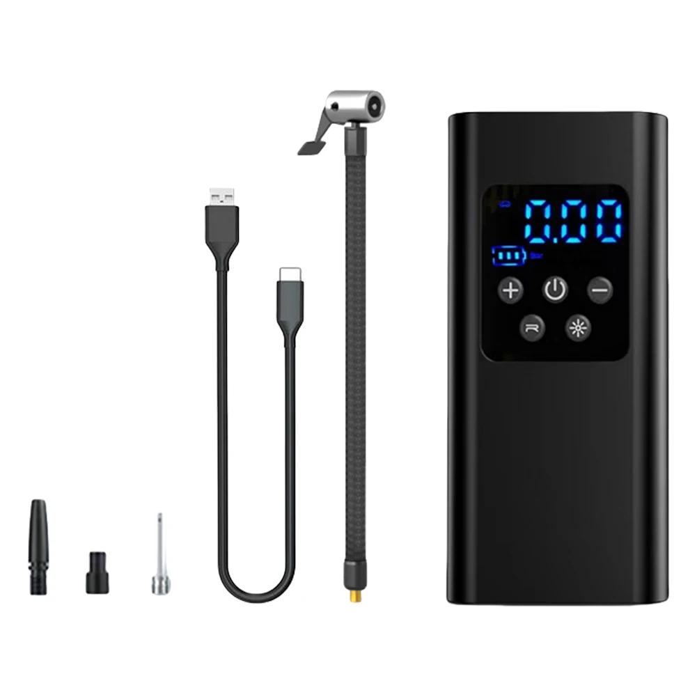 Electric Air Compressor Car Tire Inflatable Pump Car Tyre Inflator LCD Display Portable Air Pump for Car Motorbike Auto Bicycle