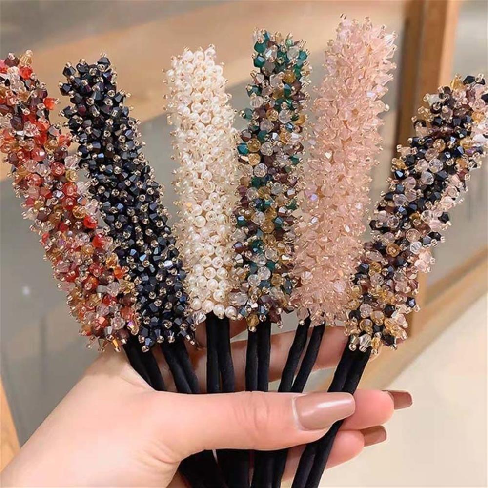 Tools Headwear Accessories Quick Bun Curler Hair Band Rhinestone Lazy Hairpin Donut Bun Maker
