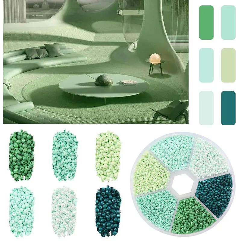 2mm Glass Seed Beads Kit Bracelet Making Kit Small Beads Assortment Colors Craft Loose Beads for Jewelry Making DIY Art Crafts