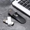 İnce İşçilik USB Sürücü Koruyucu Kılıf Anahtarlık Düğme Kapatma ile Flash Sürücü Kapağı Suni Deri U Disk Koruyucu Kılıf