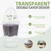12Pcs Self Watering Flower Pot 7 inch Plastic Clear Plant Nursery Pots with Humidity Dome Small Gardening Pot Garden Accessories