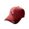 3D Embroidered Letter Baseball Cap for Women, Spring and Autumn Versatile, Face-Slimming, Korean Style, Large Head Circumference, Wide Brim, Trendy