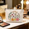 Travel Essentials Bag Cosmetic Teacher Theme Compact Toiletry Portable Zipper Close Storage for And Dressing Table Handbag Organizer