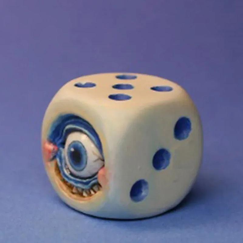 Monster Dice Funy Monster Face Resin Dice Set Halloween Tabletop Game Dice Set Props Weird Monster Dice Set For Table Games Role