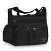 Men's Crossbody Bag Large Capacity Waterproof Shoulder Travel Bag Business Nylon Zipper Soft Backpack with Bottler Holder