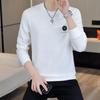 Men's Velvet Slim-Fit Long-Sleeve Sweatshirt for Spring & Autumn