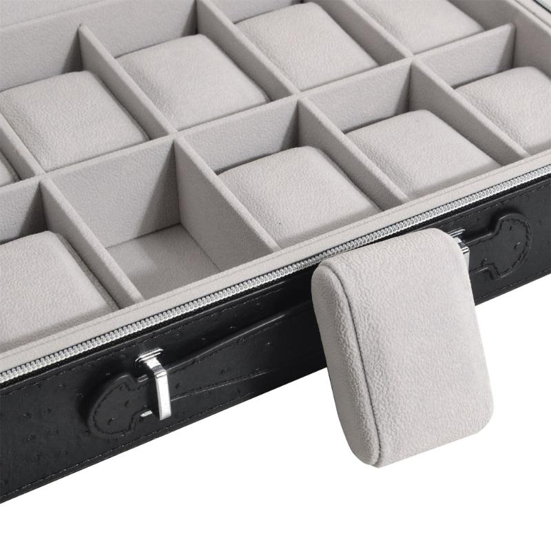 Watch Box Organizer 2/8/12 Slot Watch Case for Men Women Luxury Watch Display Showcase Leather Jewelry Storage Holder