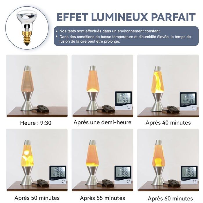 Ampoule pour lampe à lave - AIMOONSA - R39 - 25W - E14 (SES) - Blanc chaud