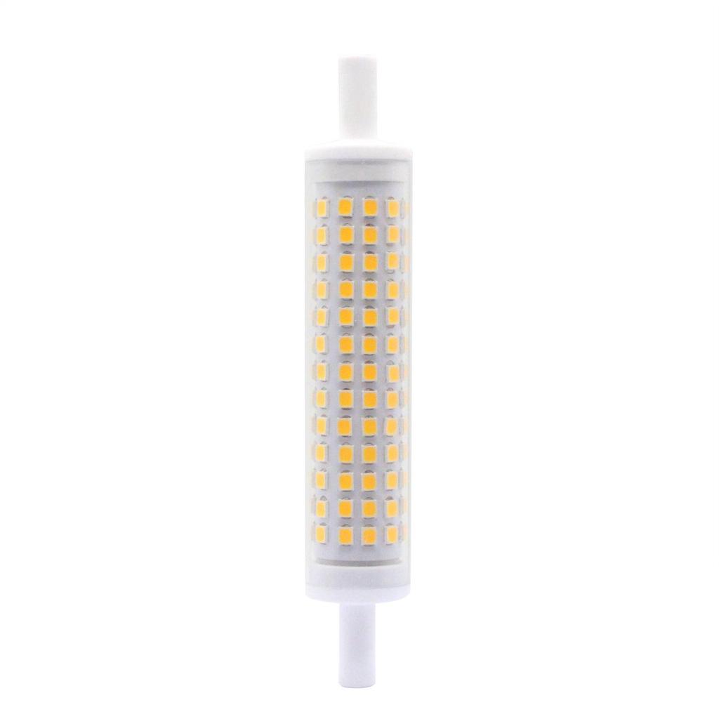 15W LED R7S 118mm Lamp, Replaces 150W Metal Halide, Clear Cover, Dimmable, 20mm Diameter