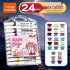 Non-Bleeding True Color Watercolor Marker Pens for Kindergarten Art - Safe & Stackable Acrylic Brushes