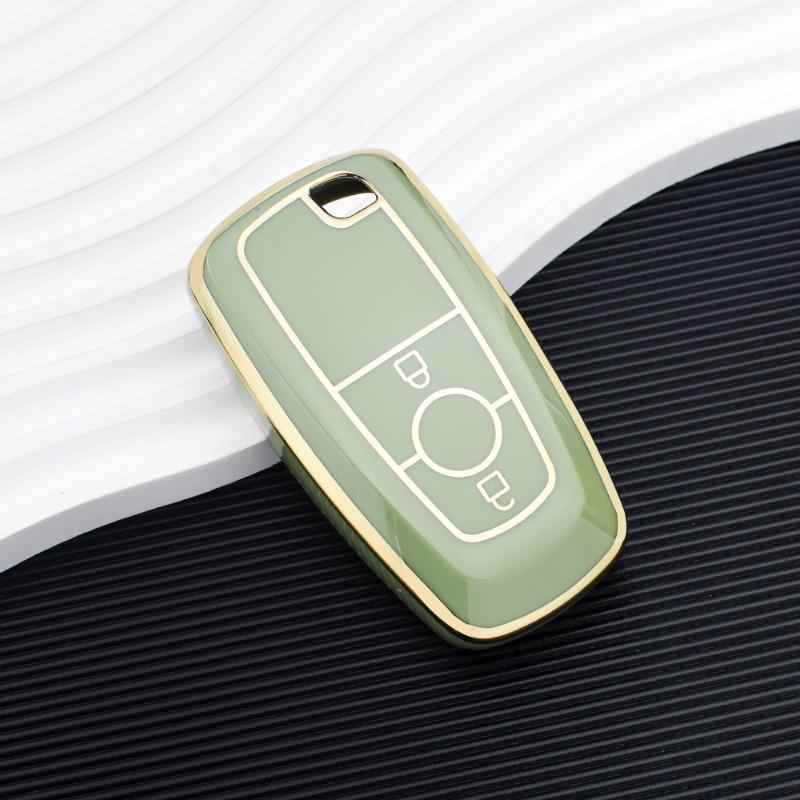 Tpu Car Key Case Cover Shell Fob For Ford Edge Fusion Mustang Explorer F150 F250 F350 Ecosport Protector Car Key Holder Keychain