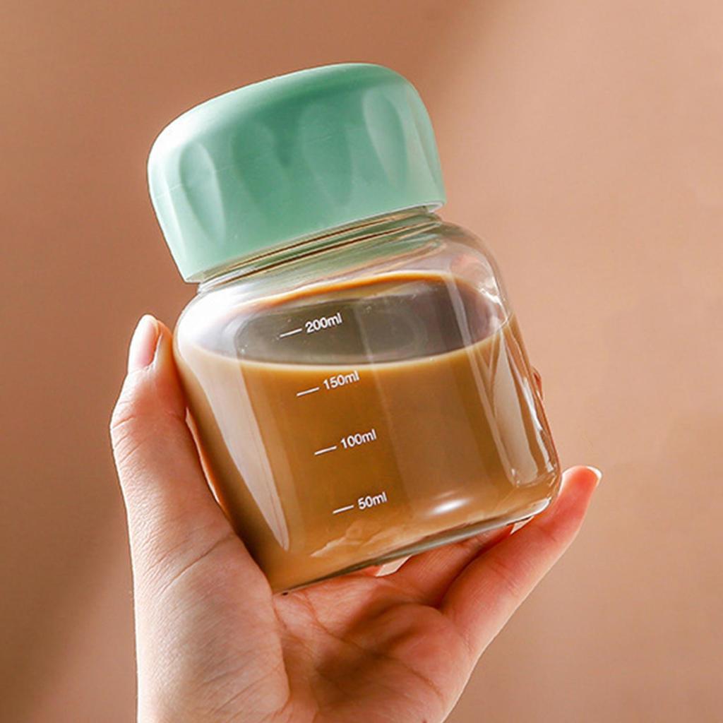 Glas Tasse Espresso Kreativ 200ml Leicht mit Skala Milch für Einzug Täglich