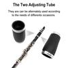 WUQIMUSC Beginner Clarinet, Bb Key, for Students and Adults, Ebonite Wood, Nickel Plated Keys, 2 Barrels, Reed, Accessories (Bb Key Clarinet)