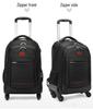 Multifunctional Business Travel Backpack with Detachable Wheels - Large Capacity, Waterproof, and Wear-Resistant.