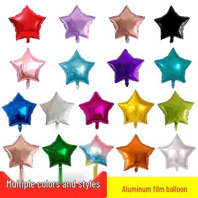 18-Inch Red Pentagram Aluminum Foil Balloon for Independence Day Decor