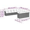 VidaXL Garden Lounge Set with Cushions 11 Pcs, Sofas with Adjustable Feet, Outdoor Furniture Set Patio Terrace, 3250252