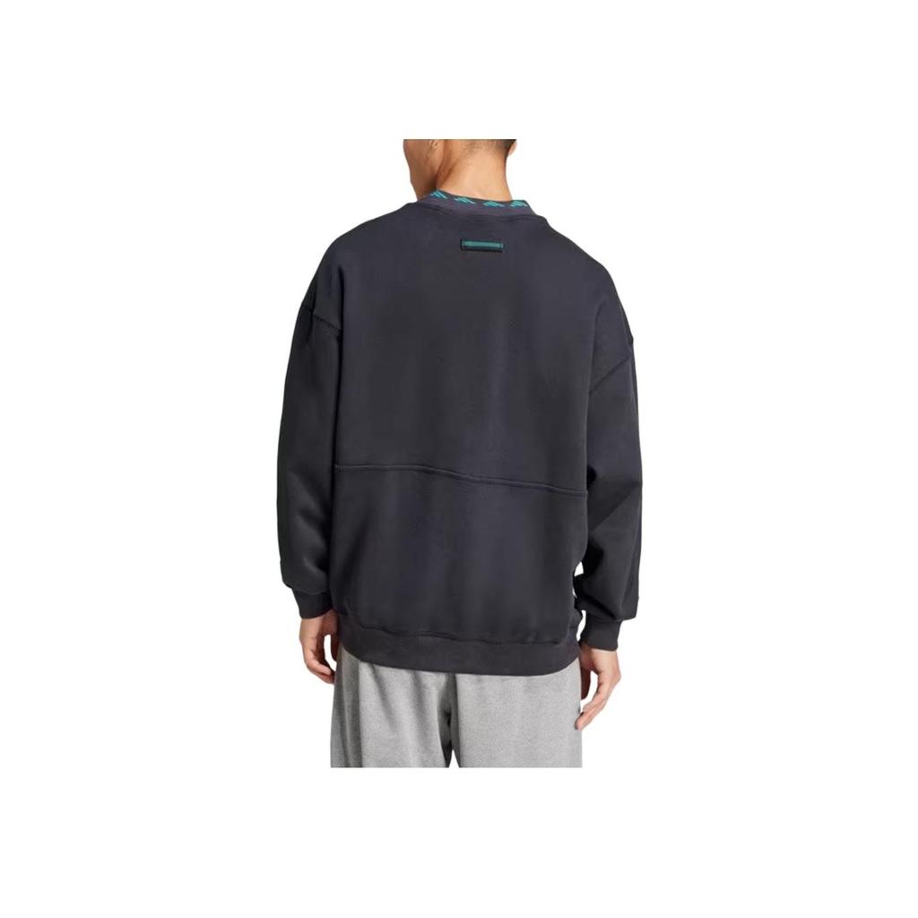 Adidas Equipment Series SS25 EQT Fleece HZ Fashion Comfortable Versatile Fleece Half-Zip Long Sleeve Sweatshirt Men Sweatshirt Black JP0357