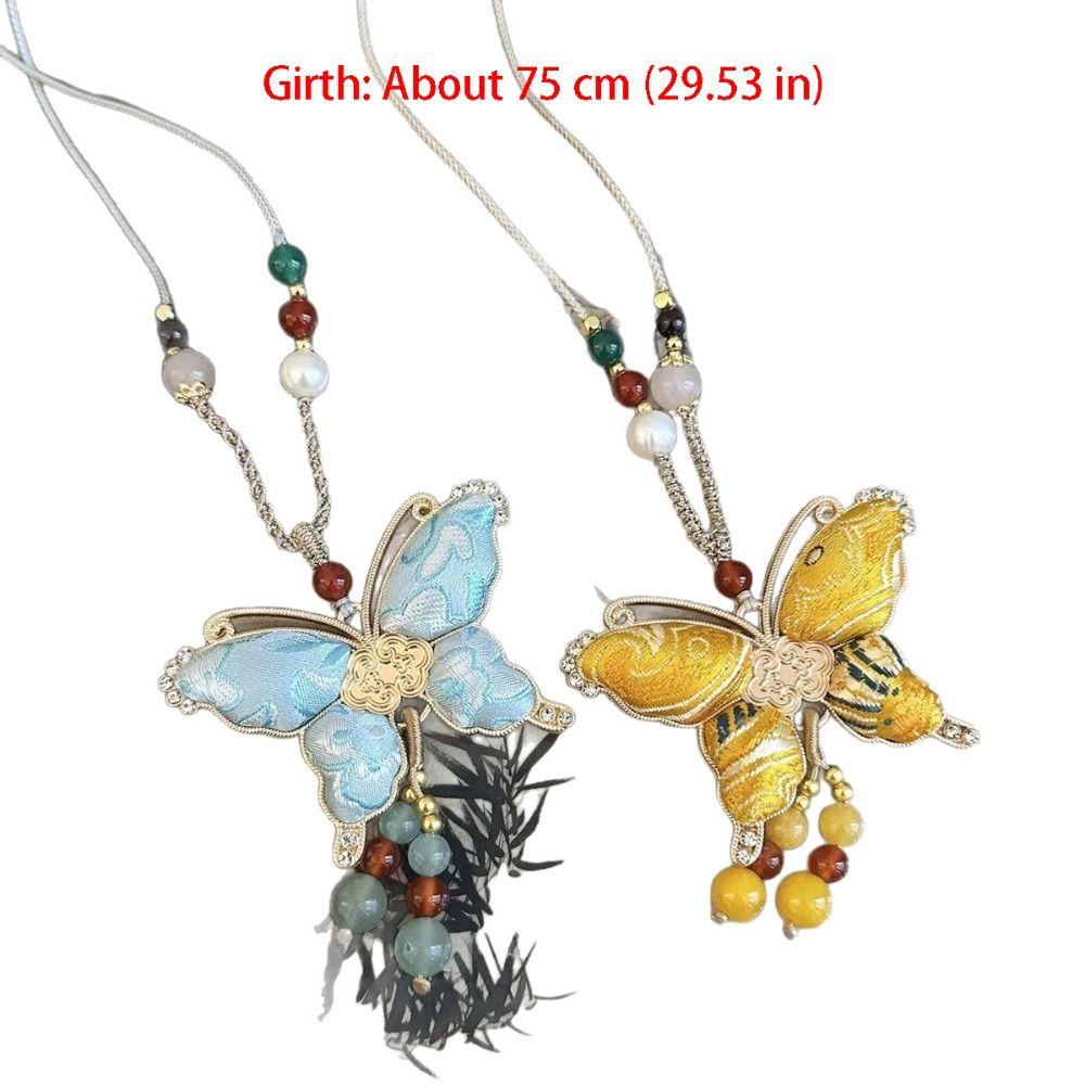 Tassels Chinese Style Necklace Ethnic Style Pearl Long Sweater Chain  Daily