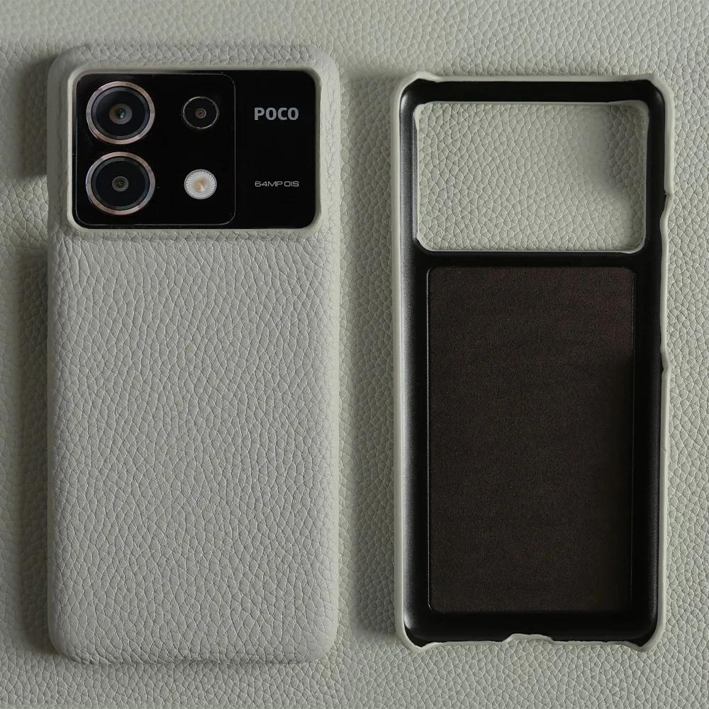 Etui do POCO F8 Ultra Biznesowe Pokrowiec ze Skóry Naturalnej Do Poco F7Pro POCO X6 M5 M6Pro X4Pro F2Pro Tylna Klapka Odporna na Wstrząsy Fundas