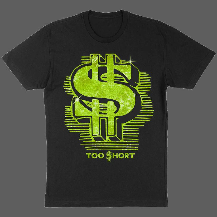Too Short Rapper Green Dollar Sign Cotton Black All Size T Shirt BT788