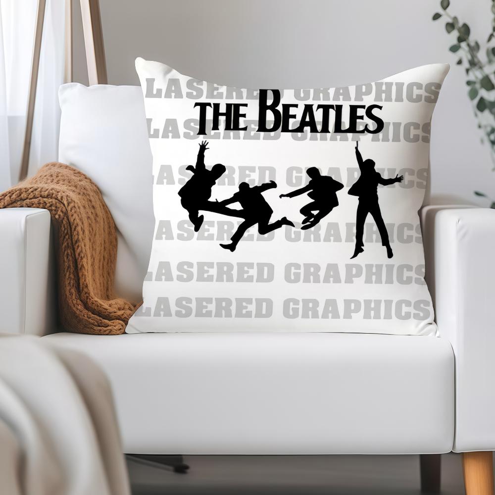 Music T-The Band B-Beatles Cool Pillow Case Applicable Space For Guest Rooms Interiors Cars Office House Decoration