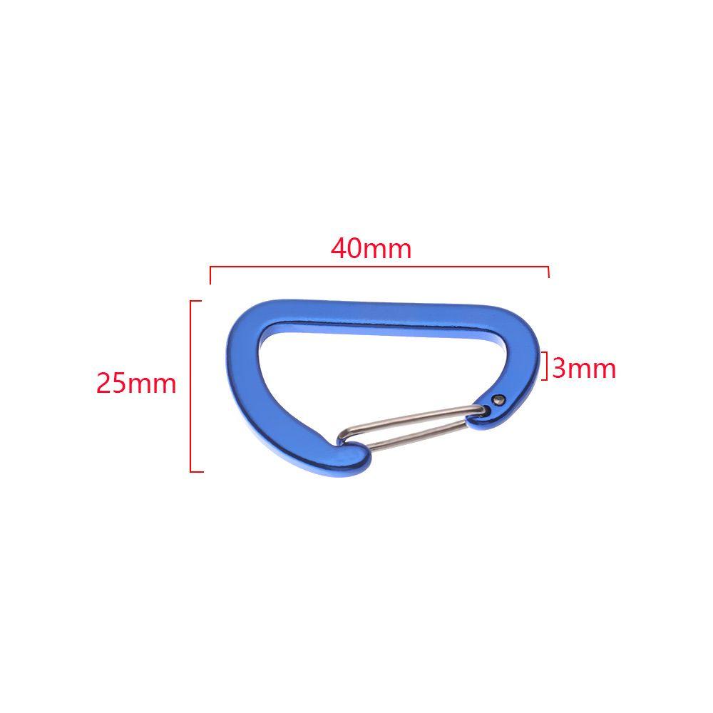 4pcs Aluminum Alloy D-Ring Keychain Outdoor Camping Keyring Climbing Snap Clip 7 Color Carabiner Karabiner Lock Buckle Hook