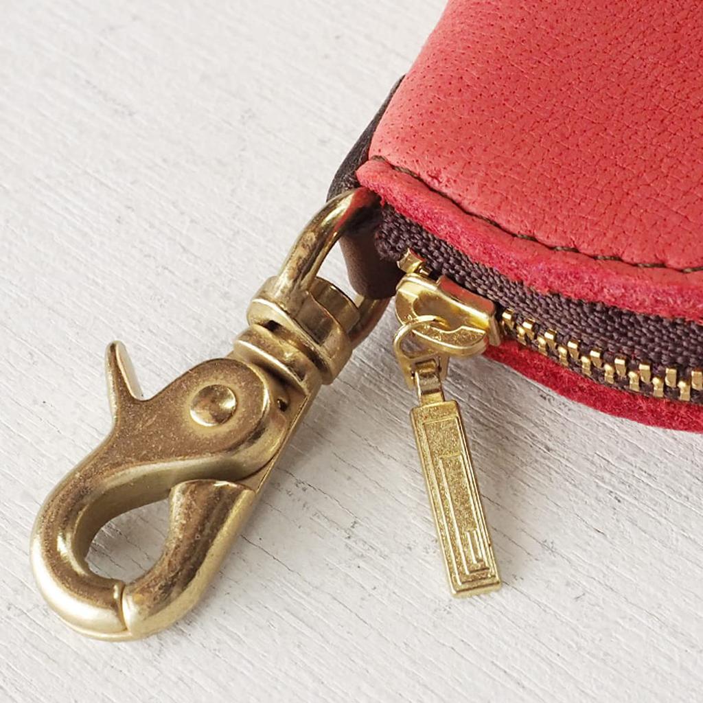 Leather PARLEY PARLEY PARLEY Key Case Key Pouch Deerskin Genuine Leather Brand Car Key Smart Key Compact Cute Stylish [PARLEY Workshop] 4-Row Women's