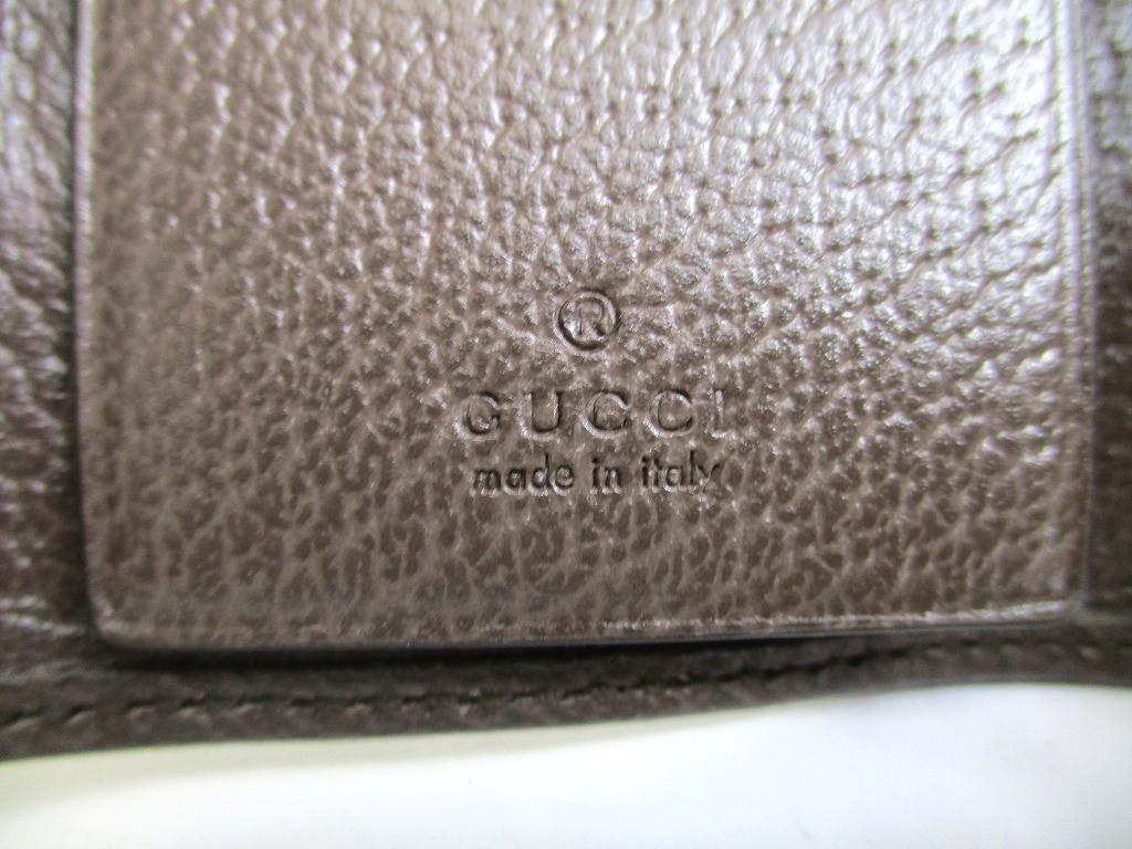Authentic GUCCI GG Beige Coating Leather Brown Leather 6 Pics Key Cases #a889  Refurbished